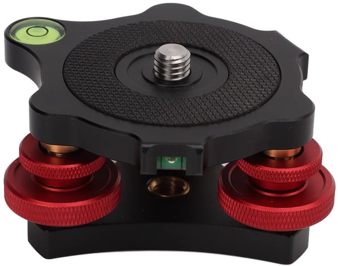 Dailygoody - LP-64 Camera Statief - Balhoofd - Aluminium - Waterpas - Drievoudige Wiel Leveler - Compact