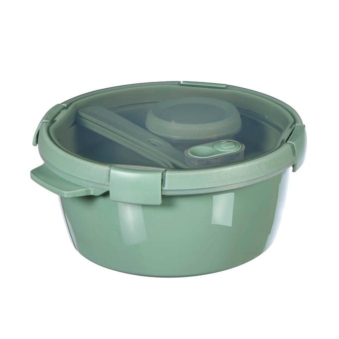 Curver Smart To Go Eco Lunchset 1,6 liter + Bestekset + Sauscup - Eco groen