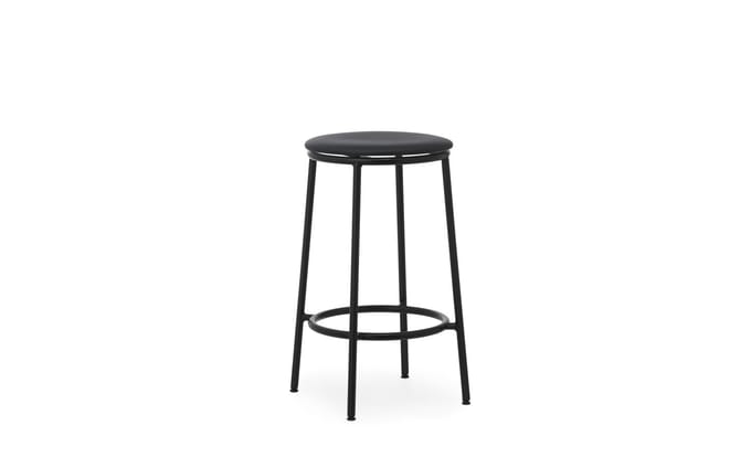 Normann Copenhagen Circa Barkruk  - zwart (Leder) - 65 cm
