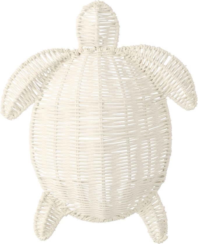 J-Line wanddecoratie Schildpad - ijzer - gebroken wit - small