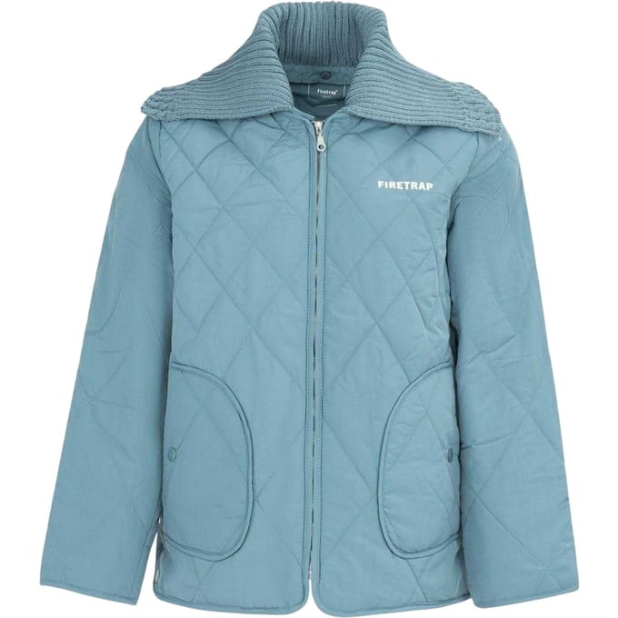 Firetrap Dames Gewatteerde Relaxed Fit Jas (Blauw)