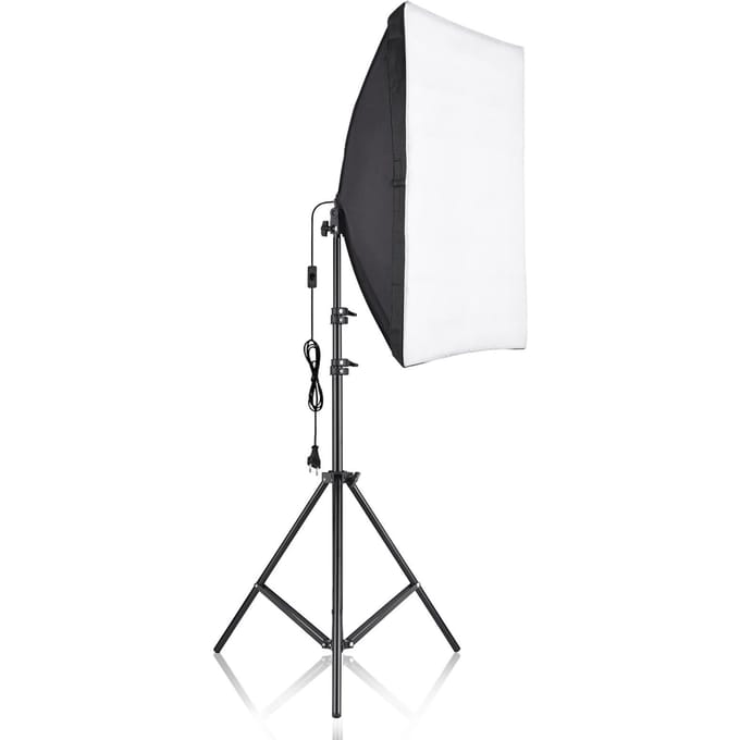 Studio Fotografie Softbox Kit met 50x70cm Softbox * 1 + 2M Metalen Statief * 1 voor Live US Plug