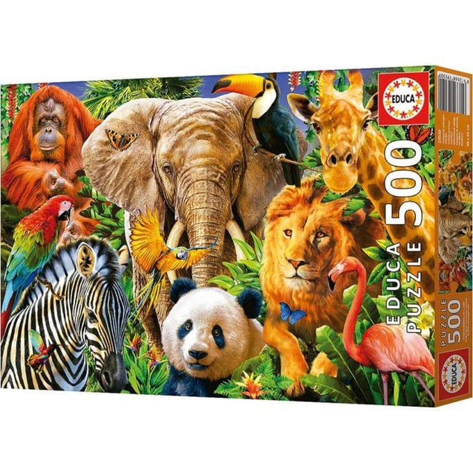 Educa - Puzzel - 500 stukjes - Wilde dieren - Legpuzzel