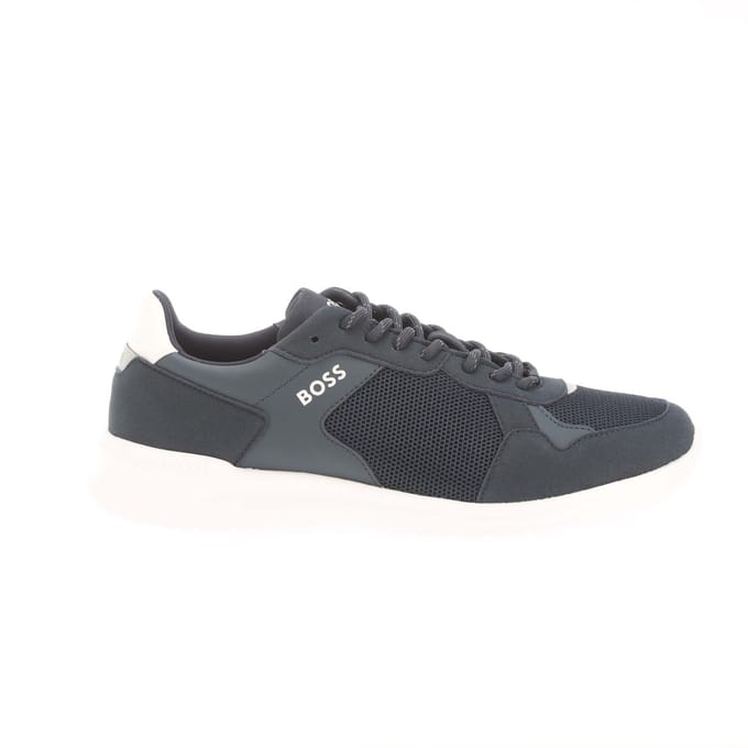 Boss Heren Extreme Suede Hardlooptrainers (Donkerblauw/Wit)