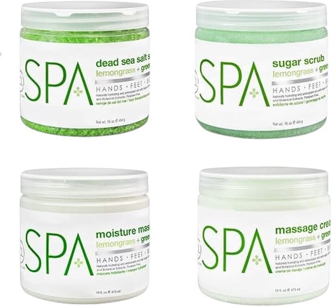 BCL SPA 4-Step Starter Kit XL – Lemongrass & Green Tea (Manicure & Pedicure)