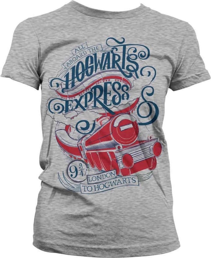 Harry Potter All Aboard The Hogwarts Express Dames T-shirt - heather grijs - XXL