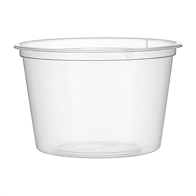 Fiesta recyclebare plastic magnetronbestendige delicatessenpotten 100ml (100 stuks)