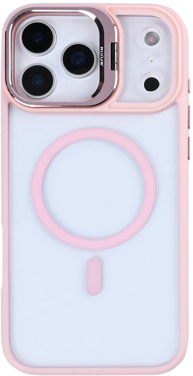 Rixus Classic 03 Case With MagSafe For Apple iPhone 17 Pro Max Light Pink