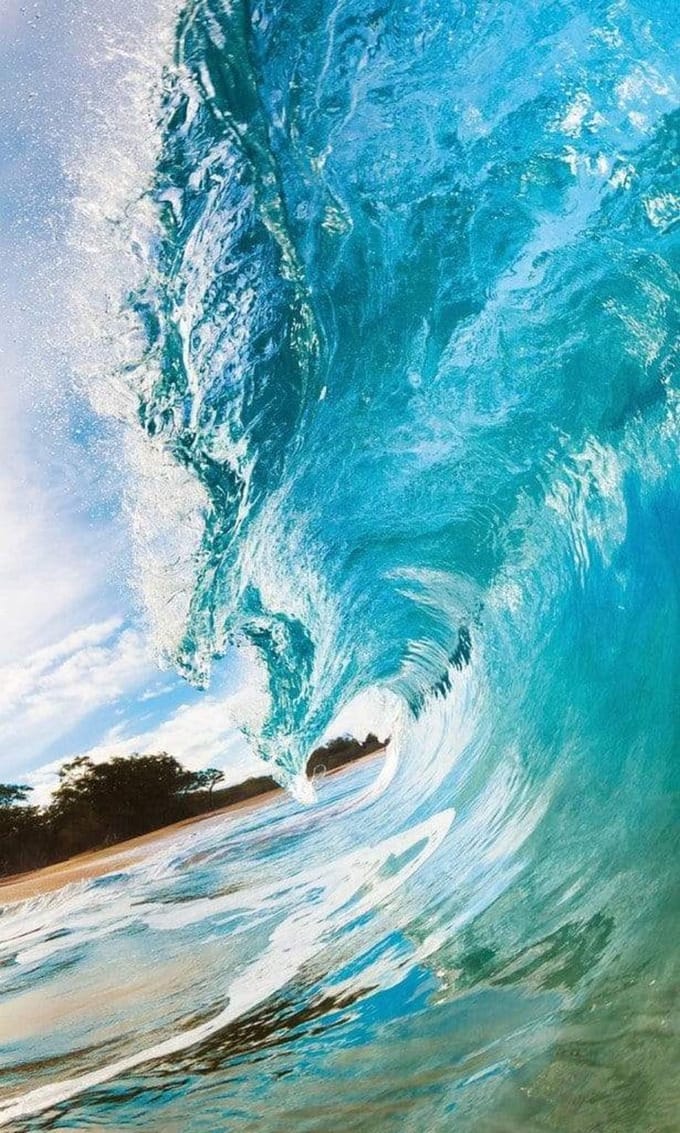 Fotobehang - Ocean Wave 150x250cm - Vliesbehang
