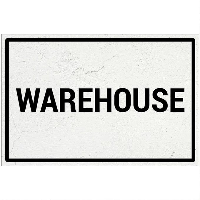 Warehouse bord | Forex Re materiaal | 30 x 20 cm