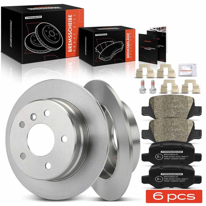 Frankberg 2x Remmen + 4x Remblokken Achteras voor Mercedes-Benz