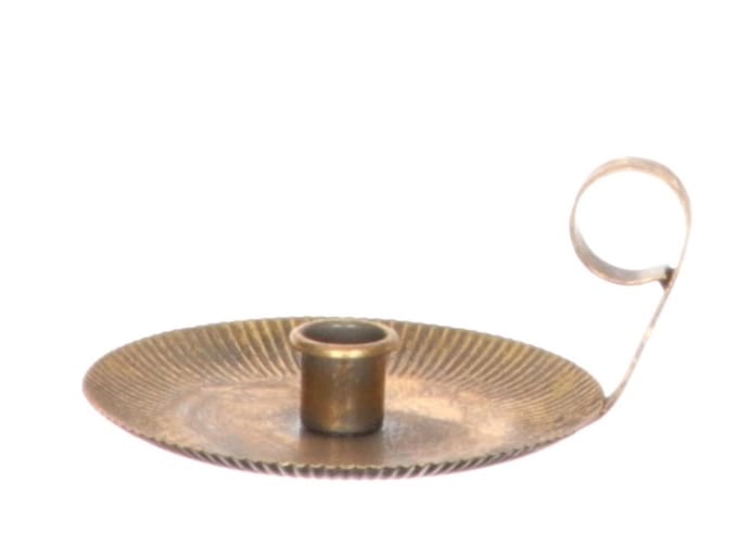 Kandelaar metaal goud Ø19,5xh9cm