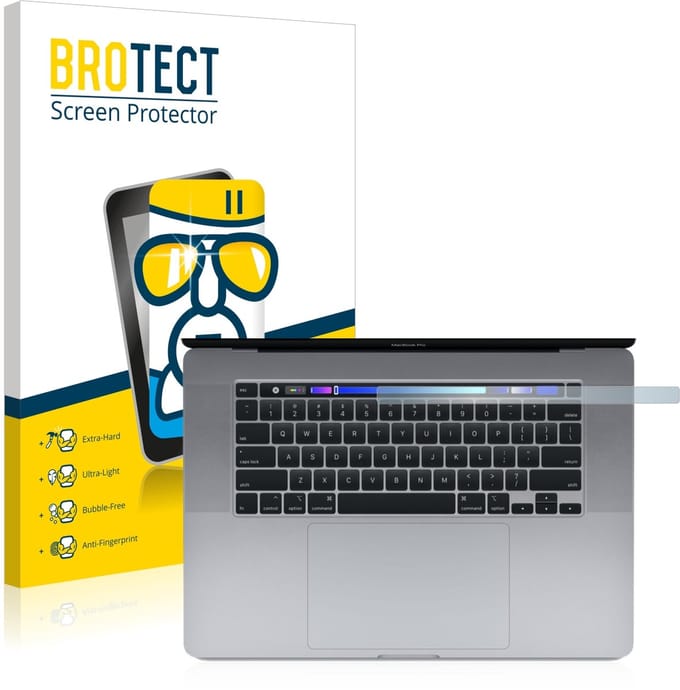 Screenprotector voor Apple MacBook Pro 16" 2019 (ALLEEN Touch Bar) Beschermglas transparant