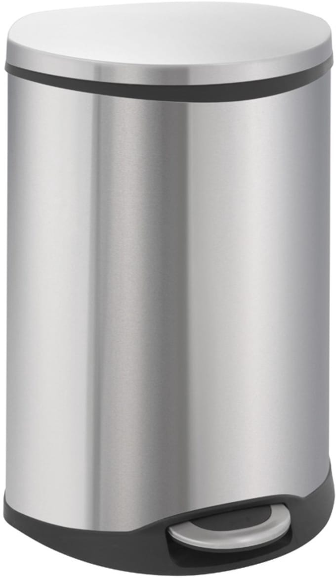 EKO - Shell Bin recycling pedaalemmer 22+22 liter - Stainless steel Plastic - mat RVS - Prullenbak