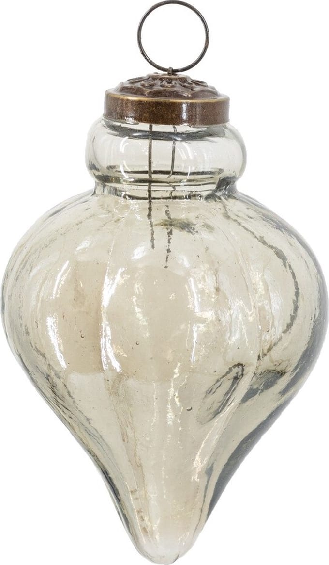 HomeBound by KY | Glazen kerstbal black smoke | 10x10cm | kerstbal