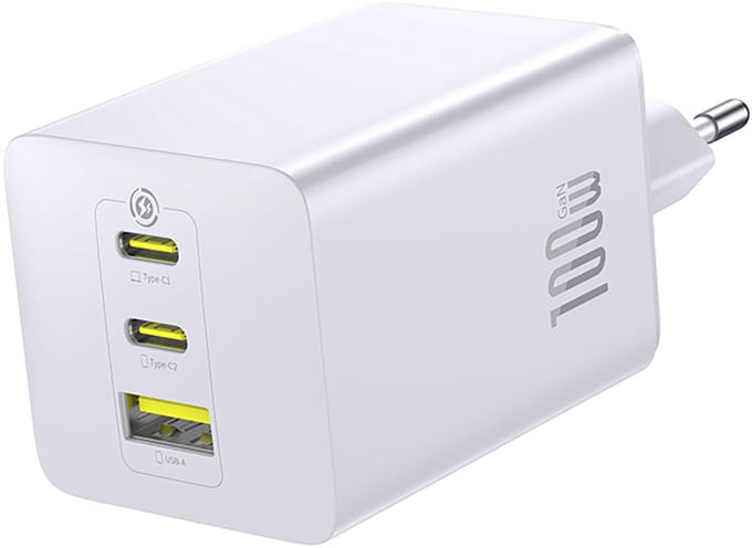 Baseus Enerfill Fe11 2X Usb-C 100W Wandlader Voor Lightning En Usb-A