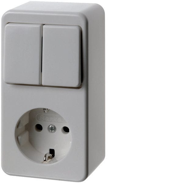 Hager Berker Opbouwcombinatieschakelaar wandcontactdoos - 61479449