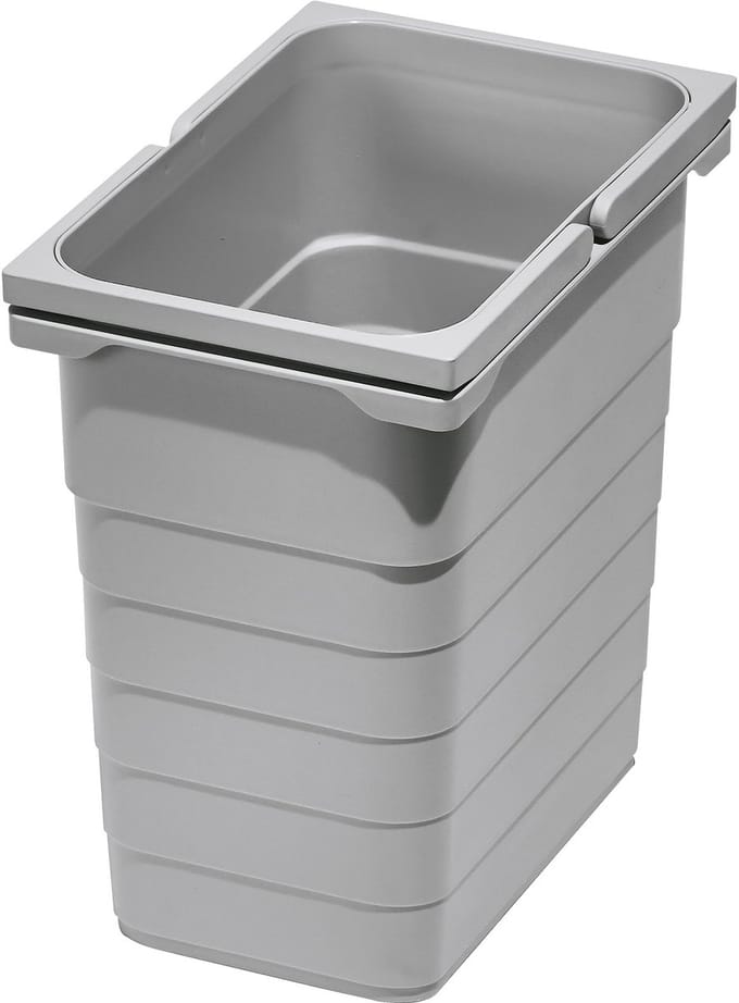 Ninka eins2vier Afvalbak 8 L 310 x 230 x 153 mm grijs aluminium