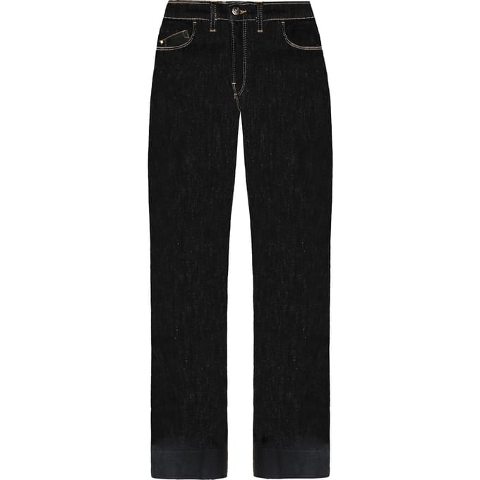 Emporio Armani J33 Regular Fit Wijde Benen Dames Jeans