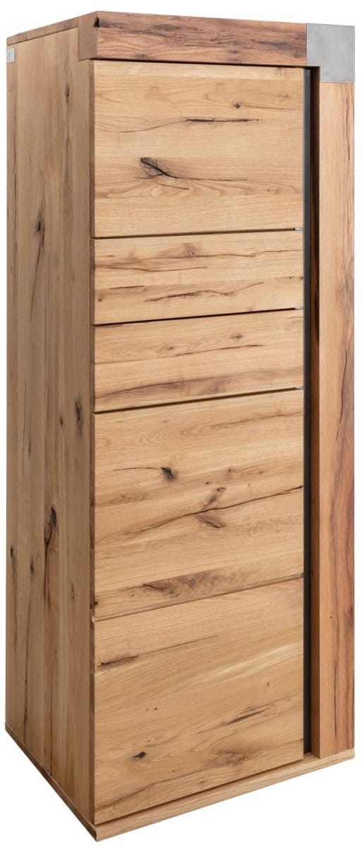 MASSIVMOEBEL24.DE wilde eik / moseik highboard blank Massief hout 53x45x142 cm (BxTxH) geolied gemonteerd NEW AMSTERDAM volledig massief #06