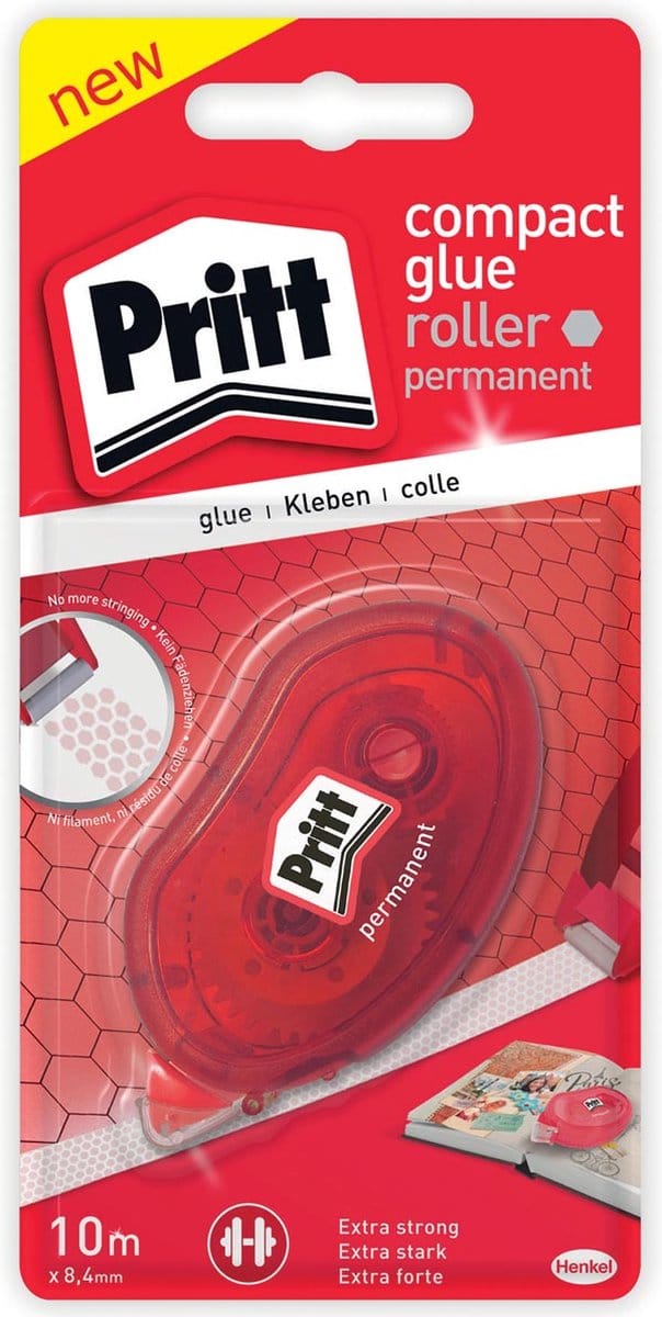 Lijmroller Pritt Compact permanent op blister | 10 stuks