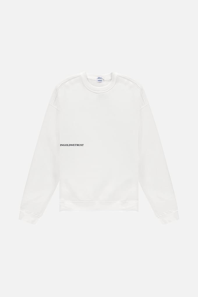 In Gold We Trust The Time Grey Melange Maat: S | Tops Outlet | Unisex | Wit