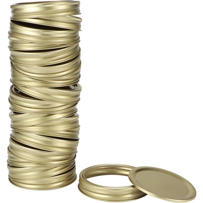 Roestvrijstalen Split-Type Mini Glazen Pot Deksel Container Afdichtdeksel voor Specerijen Honing Opslag Type 1 beige