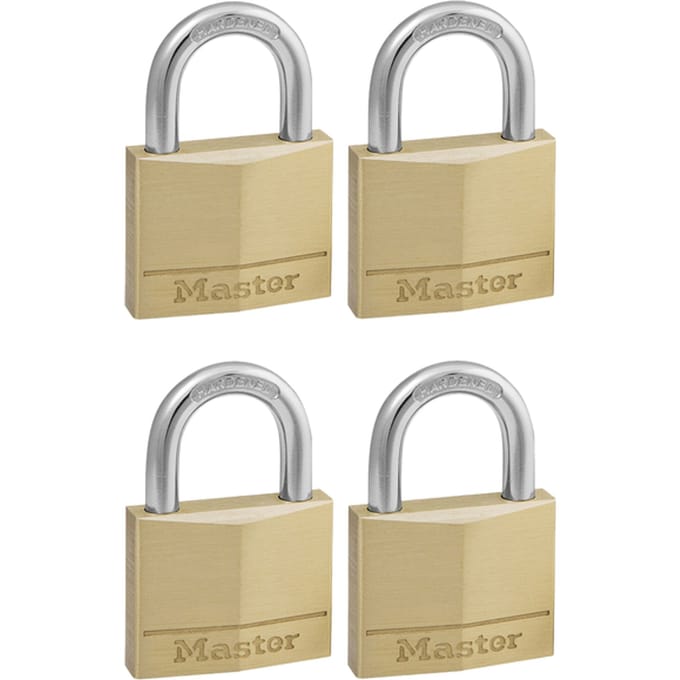 MasterLock Hangslot - Massief Messing - 40 mm - 4 stuks - 140EURQNOP