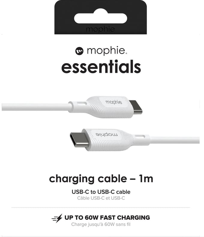 Mophie essentials USB cable 24 pin USB-C (M) to 24 pin USB-C (M) 1 m