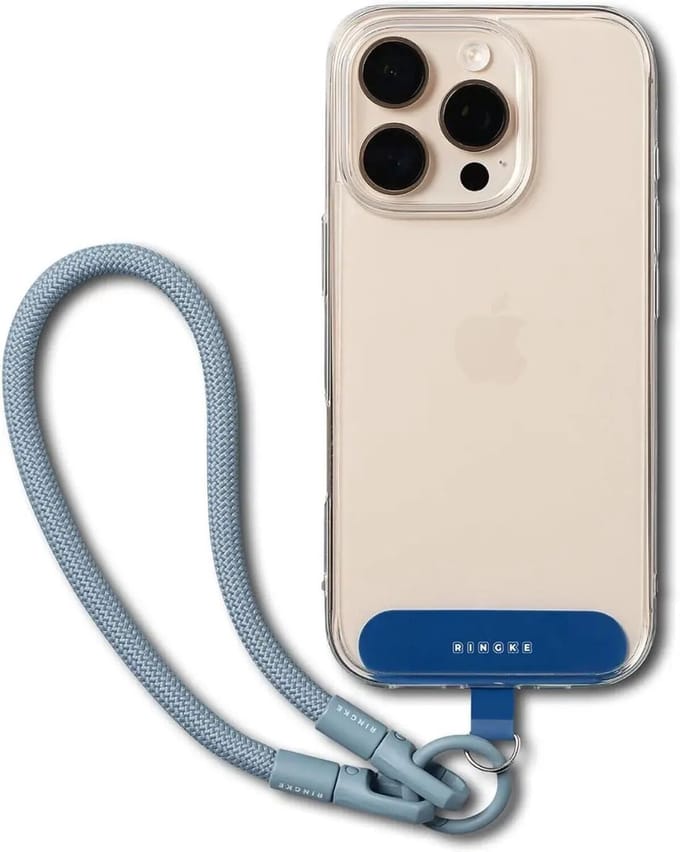 Ringke Holder Link & Flow Hand Strap U-Type - Universeel Telefoonkoord Blauw