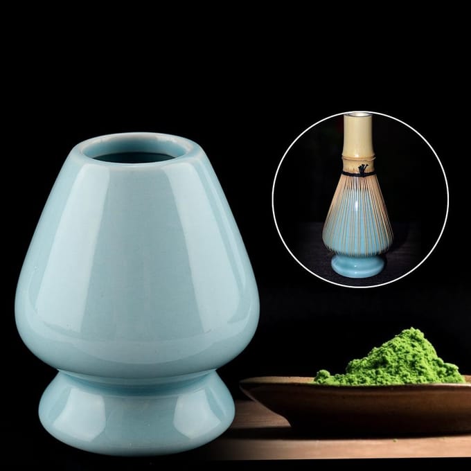 Support de fouet Matcha en céramique, 1 pièce, pour Matcha Chasen en bambou, accessoires pour service à thé bleu