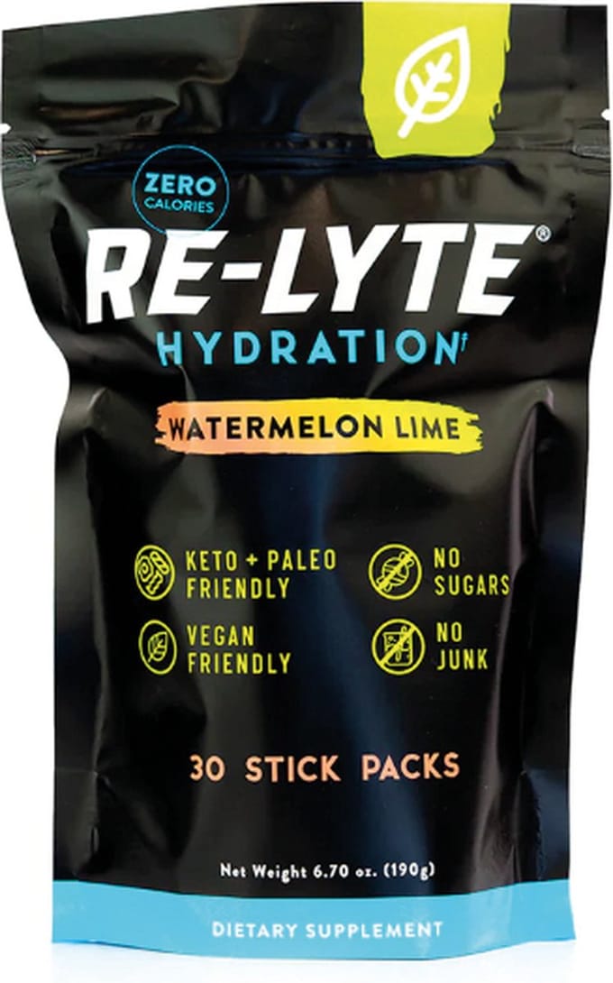Re-Lyte | Electrolyte Drink Mix | Watermelon Lime 30 Stick Packs | 30 x 6,3g