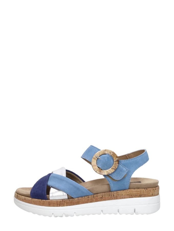 SUB55 Comfort Collection Sami 02 Sandalen Plat - Blauw - Maat 37