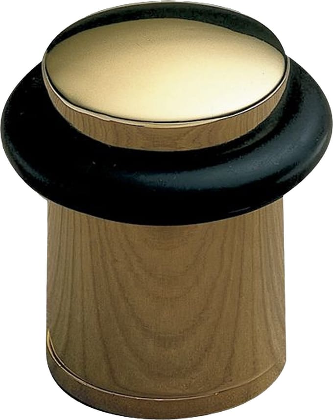 AMIG Deurstopper/deurbuffer - 1x - D20mm - inclusief schroeven - goud