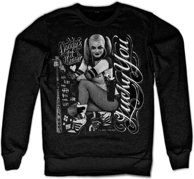 DC Comics Suicide Squad Sweater/trui -S- Harley Quinn - Lucky You Zwart