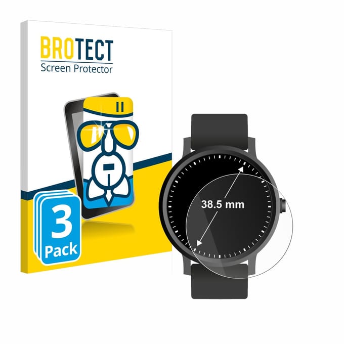 Screenprotector 3 Stuks voor Horloges (Rond, ø: 38.5 mm) Beschermglas transparant
