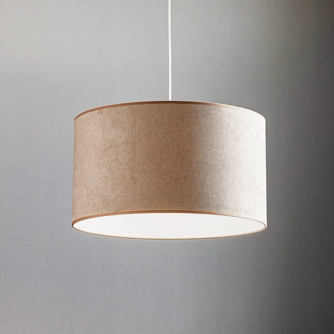 Duolla Hanglamp Bristol, geweven patroon, beige