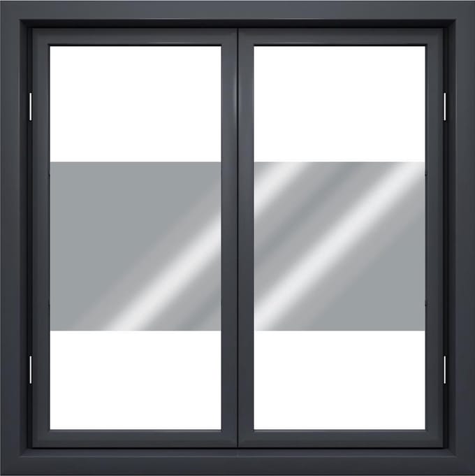 Raamfolie zonwerend- 152cm transp/zilver