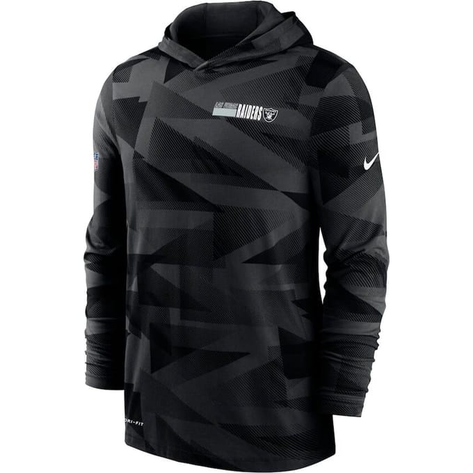 Nike Dri-Fit NFL Las Vegas Raiders Zwart Pullover Heren Sideline Hoodie NKD8 00A