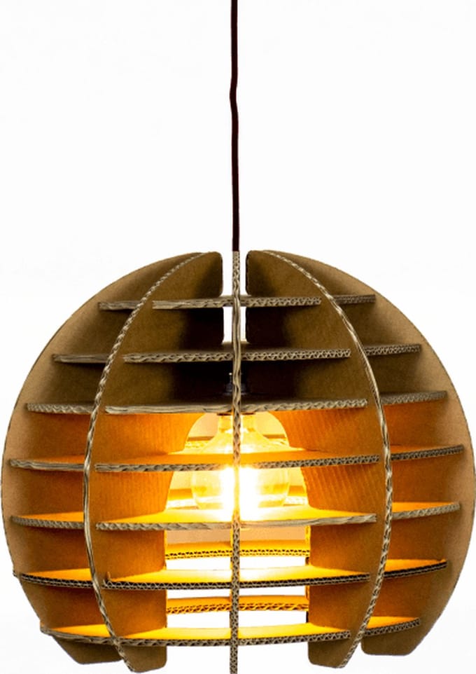 Kartonnen clisson lamp - Diameter 60cm | E27 - Kartent
