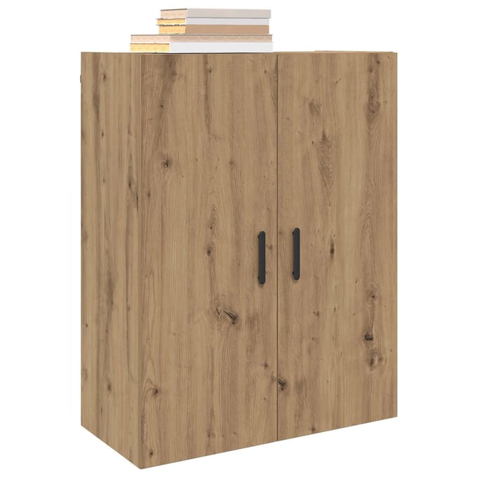 vidaXL - Wandkast - Artisan - Eiken - 69,5 - x - 34 - x - 90 - cm - Bewerkt - hout