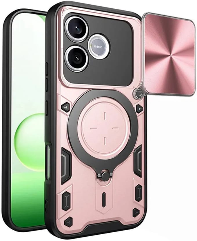 Hoesje geschikt voor HONOR 600 Lite - Techsuit CamGuard Pro Back Cover - Roségoud