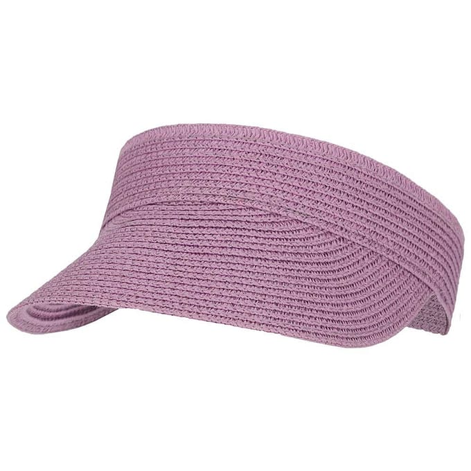 Zonneklep Dames - One Size - Gevlochten papier - Lila