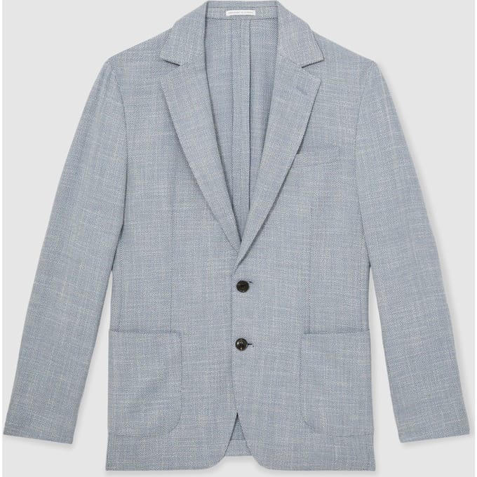 Reiss Sb 2b Notch Textured Blazer Soft Blue Maat: 40 | Blazers Outlet | Heren | Blauw
