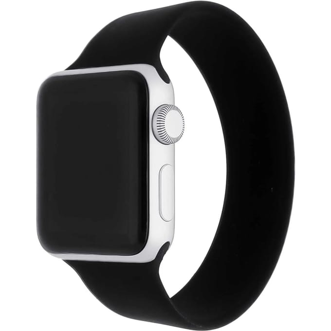 2+1 | Apple Watch Bandje - Siliconen - Solo Loop - Zwart
