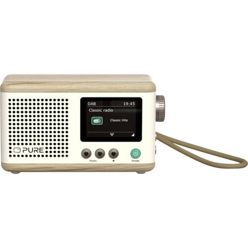 Pure Classic Mini - The Charming Portable Digital Radio, Cotton White/Oak