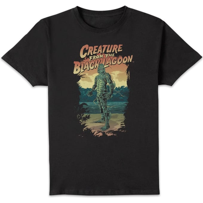 Universal Monsters Creature From The Black Lagoon Illustrated T-shirt - Zwart - L