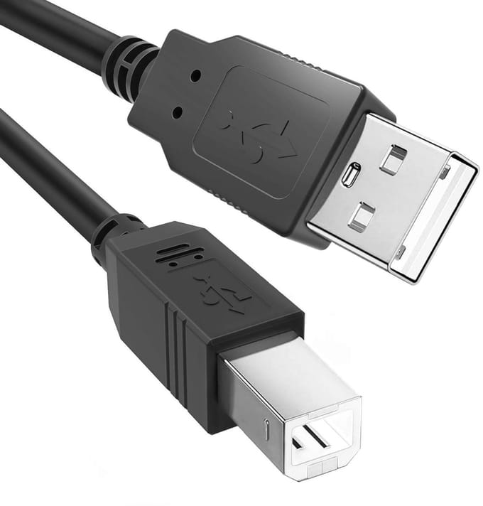 USB Printerkabel - Datakabel Muziek - Muziek Overzetten - Hoge Snelheid 480 Mbps - 2 Meter - Zwart
