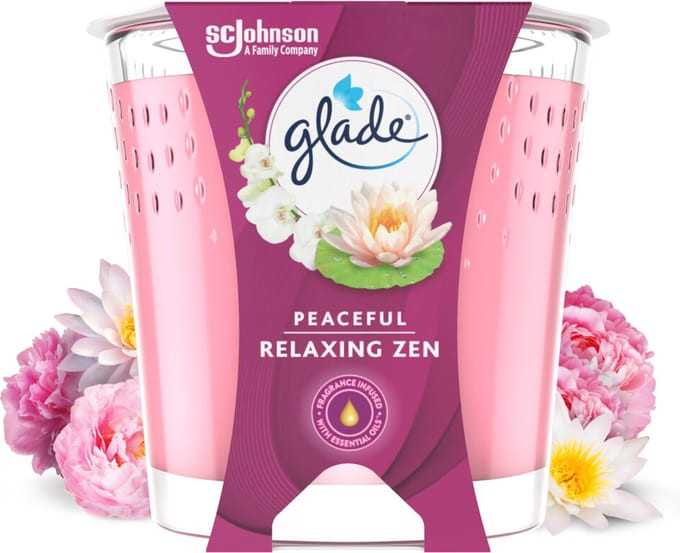 Glade Geurkaars Relaxing Zen 100% Raapzaadwax - 112 gr