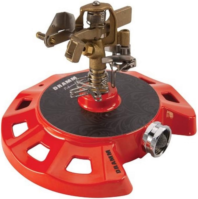 Impuls Sprinkler - Cirkel Sproeier - Gazon Water Geven - Zware Metalen Basis - 70 Diameter - Bessen